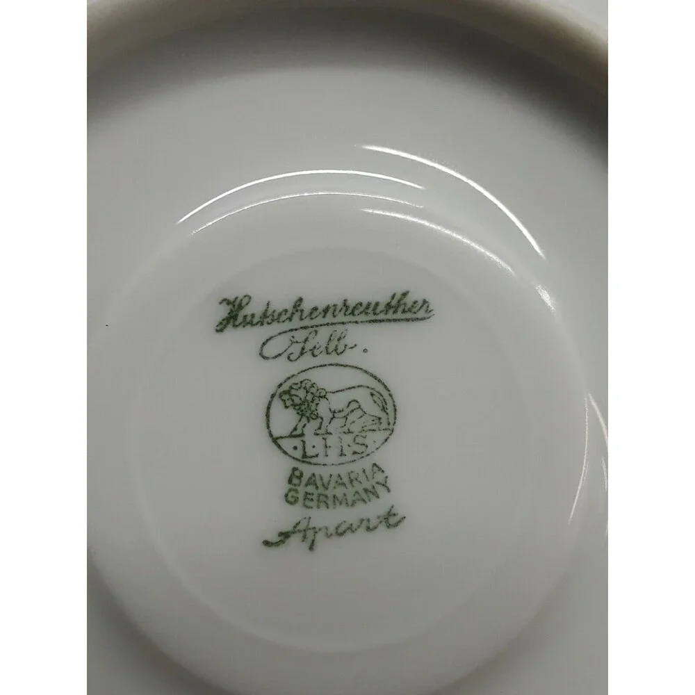 Vtg Hutschenreuther Selb LHS Bavaria Germany APART Demitasse Cup Saucer White
